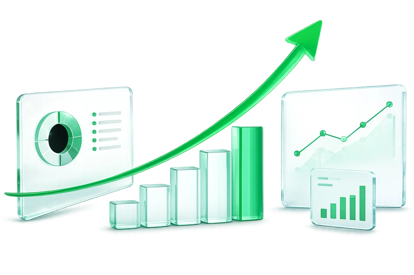 Gráfico de crescimento de trading por IA Valor Gestência